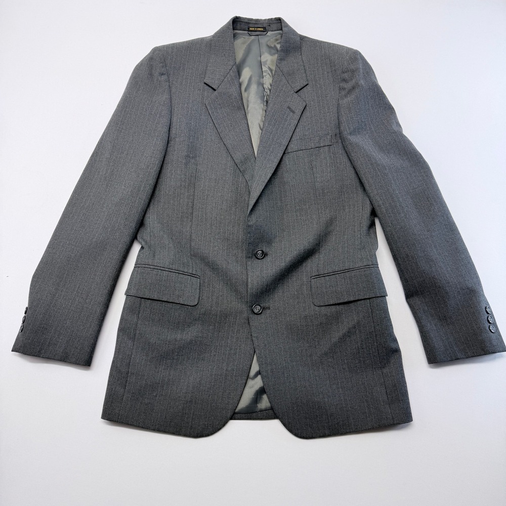Witty Brothers Vintage Gray Pinstripe Wool Blend Two Button Blazer 40L